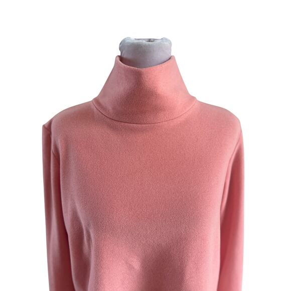 Dudley Stephens Coral Fleece Turtle Neck Long Sleeve Pull Over medium pink - Picture 5 of 9
